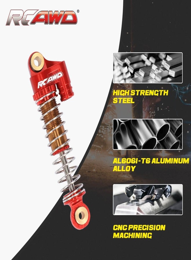 RCAWD for FMS FCX24 1/24 & 1/18 Shock Absorber Upgrades, Adjustable Front Rear RC Shocks Damper Parts for # C3002 Red - Image 5